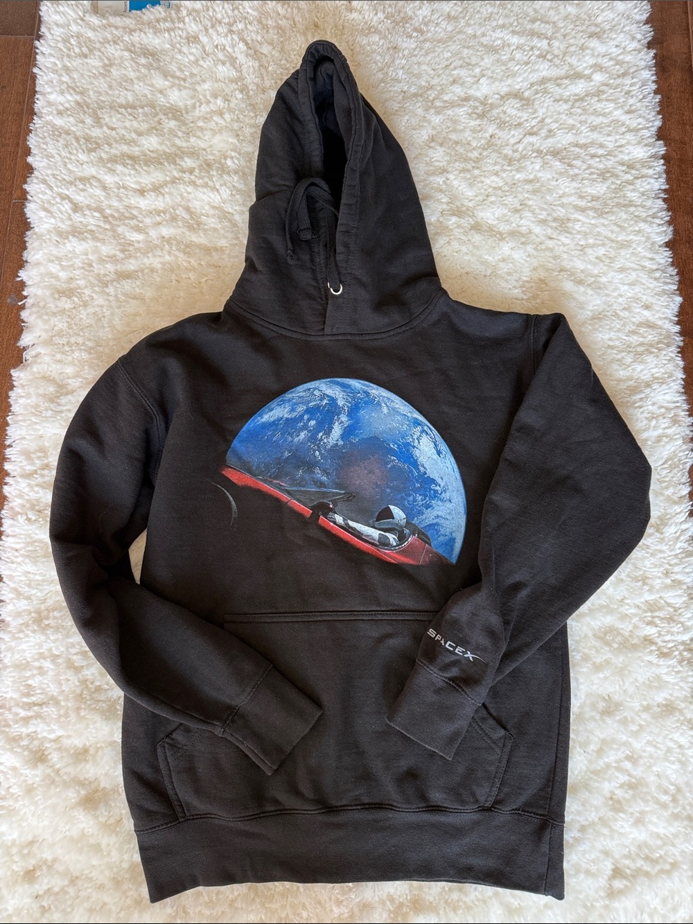 SpaceX Graphic Crewneck Hoodie - Falcon Heavy 02.06.2018